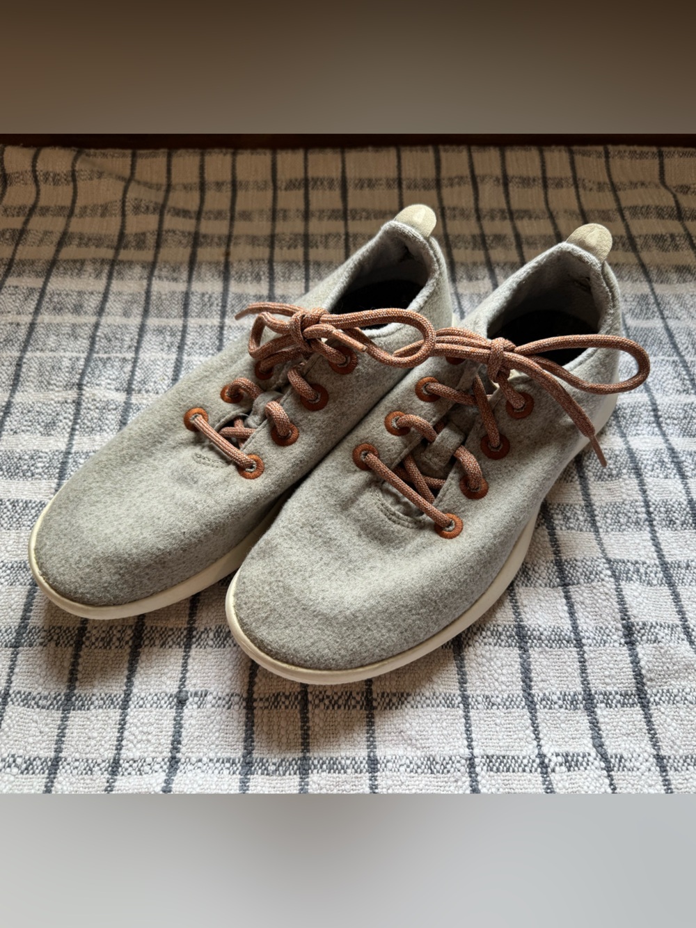 allbirds Women’s Gray Wool Runners with Copper Laces